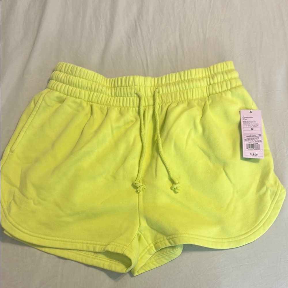 Wild Fable Neon Yellow Athletic Shorts
